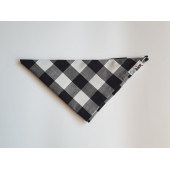 Дизайнерски шал с мисия Bandana Ador Barador модел 10 Черно-Бял